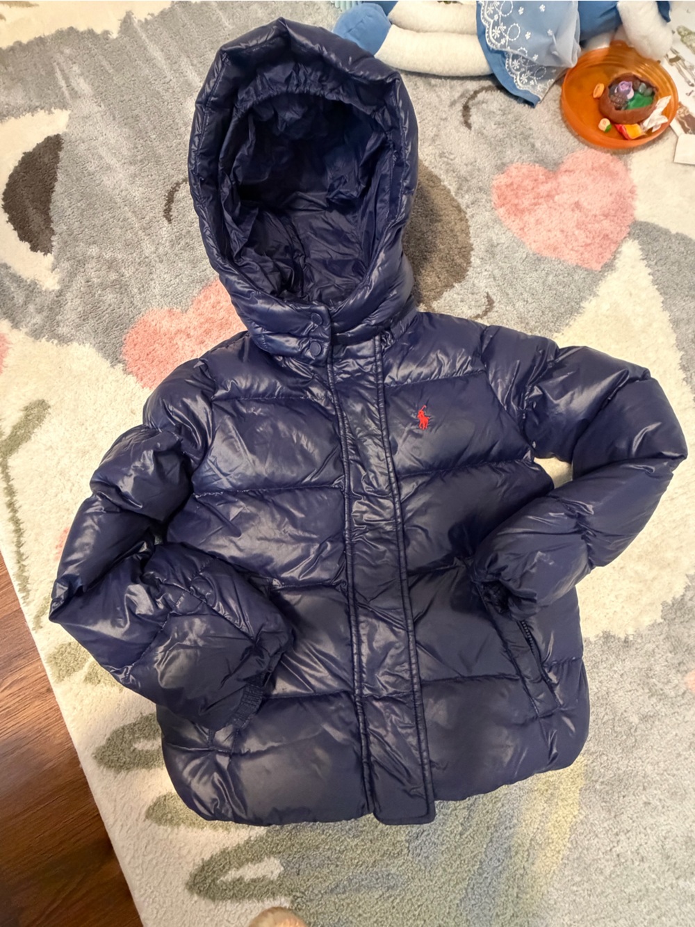 Polo by Ralph Lauren Dark Navy Down Hooded Jacket - Kids
